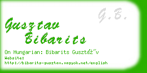 gusztav bibarits business card